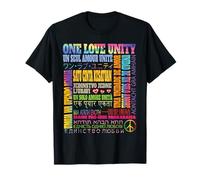 Una Frase de Unidad de Amor en Diferentes Idiomas en Todo el Mundo sanar Camiseta