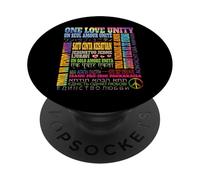 Una Frase de Unidad de Amor en Diferentes Idiomas en Todo el Mundo sanar PopSockets PopGrip Adhesivo