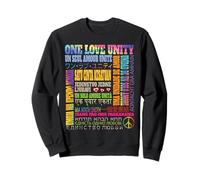 Una Frase de Unidad de Amor en Diferentes Idiomas en Todo el Mundo sanar Sudadera