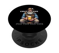 Una fría para el Viejo Cerveza de jardinería PopSockets PopGrip Adhesivo