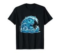 Una Furiosa Ola Marina se enfrenta a una tormenta oceánica, una Bestia de Agua Enojada Camiseta