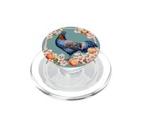 Una gallina Azul de Delaware rodeada de Flor de melocotón PopSockets PopGrip para MagSafe