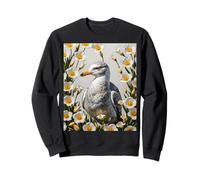 Una gaviota de California y flores de lirio de Sego Sudadera