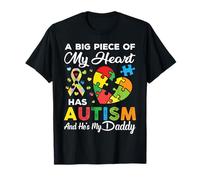 Una gran parte de mi corazón tiene autismo y él es mi papá, regalo Camiseta