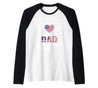 Una Gran Parte de mi corazón Vive en el Cielo y él es mi Padre en la Primera Guerra Mundial Camiseta Manga Raglan