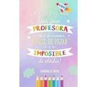 Una gran profesor es difícil de encontrar, difícil de dejar e imposible de olvidar: Regalo para maestra de infantil y primaria, cuaderno de notas original para Navidad, fin de curso o cumpleaños