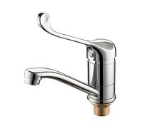 Una grifo de la cocina con mango largo básico de agua caliente y fría Outlet Bar El agua del grifo mezclador, cromo pulido grifos de cocina mezclador monomando de grifos de cocina