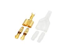 Una hembra y dos machos 4,0 Terminal tipo bala conector de cable eléctrico diámetro 1:2 funda transparente(10Set)