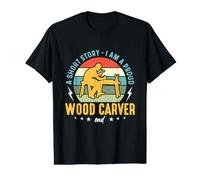 Una Historia Corta Soy un Carpintero Orgulloso Tallador de Madera Camiseta gráfica económica