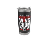 Una historia corta Soy un luchador chino de artes marciales Wing Chun Vaso térmico de acero inoxidable de doble pared
