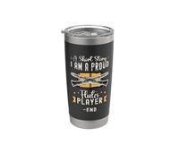 Una historia corta Soy un orgulloso amante de la flauta flautista flautista jugador Vaso térmico de acero inoxidable de doble pared