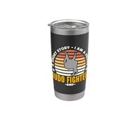 Una historia corta Soy un orgulloso artista marcial de judo luchador de judo Vaso térmico de acero inoxidable de doble pared