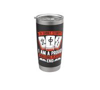 Una historia corta Soy un orgulloso jugador de Mahjong amante de los juegos de mesa Vaso térmico de acero inoxidable de doble pared