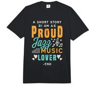 Una Historia Corta Soy un Orgulloso músico de Jazz Amante de la música del Jazz Comfort Colors Adult Heavyweight T-Shirt