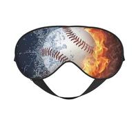Una imagen de una pelota de béisbol en agua y fuego., Cubreojos completos Antifaz bloqueador de luz Antifaz para dormir Antifaz suave con los ojos vendados Noche