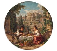 Una Joven Pareja Haciendo un pícnic Frente a un Palacio Italiano Rompecabezas para Adultos || De Diversión Familiar 1000pcs (67.5x67.5cm)