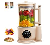 Una Licuadora Inteligente Cocina Licua Y Se Lava Solo, Licuadora Inteligente Cocina Licua para Batidos y Batidos, Exprimidor eléctrico silencioso multifuncional (Beige)