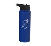 Una línea cuerpo de una mujer dibujo línea guión Stainless Steel Insulated Water Bottle