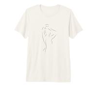 Una línea de Espalda de una Mujer Back of a Woman línea Trazo Camiseta Premium