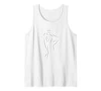 Una línea de Espalda de una Mujer Back of a Woman línea Trazo Camiseta sin Mangas