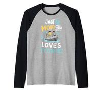 Una mamá que ama el RMS Titanic Funny Cruise Ship Family Camiseta Manga Raglan
