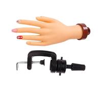 una mano falsa uñas | Entrenamiento flexible entrenamiento mango práctico para uñas | Herramienta modelo de formación de maniquíes realistas para enseñar a los principiantes artistas del salón de