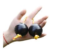 Una Mano Kashaka Ajustable para Niños Asalato Rotación de Los Dedos Aslatuas para Grabar Canciones Entrenamiento Rítmico Rhythmic Ball(Black+yellow rope)