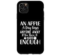 Una manzana al día mantiene a cualquiera lejos si la lanzas lo suficientemente fuerte Carcasa para iPhone 11 Pro Max