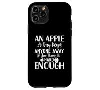 Una manzana al día mantiene a cualquiera lejos si la lanzas lo suficientemente fuerte Carcasa para iPhone 11 Pro