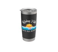 Una marea creciente levanta todos los barcos Economía Novedad Vaso térmico de acero inoxidable de doble pared