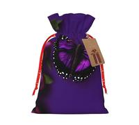 Una mariposa morada de ciruela, 1 bolsa de material duradero de 4.7 x 6.9 pulgadas con cordón para regalo elegante de Halloween