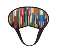 Una máscara para dormir con borde negro satinado Creative Strokes para una comodidad óptima y bloqueo de la luz