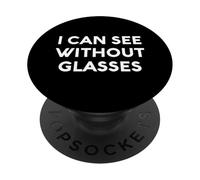 Una Mentira Blanca Que Puedo Ver sin Gafas, Fiesta Divertida y sarcástica PopSockets PopGrip Adhesivo