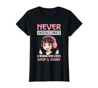 Una mujer a la que le encanta el anime de K-pop, mercancía y regalo de K-pop Camiseta