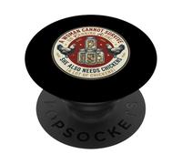 Una Mujer no Puede Sobrevivir Solo con enlatado Necesita Pollos PopSockets PopGrip Adhesivo