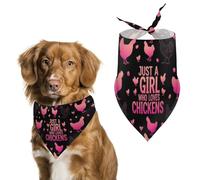 Una Mujer Que Ama A Las Gallinas Moradas Bufanda Triangular para Mascota Impermeable Bandana para Perros Clásico Pañuelos para Perro para Bodas Cachorros Mascota