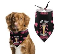 Una Mujer Que Ama A Las Giraffes Bufanda De Mascota Ajustable Bandanas De Perros Ligero Baberos Triangulares para Cachorros Accesorio Fiesta