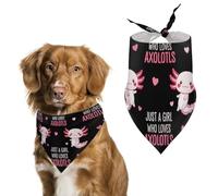 Una Mujer Que Ama A Los Ajolotes Bufanda De Mascota Ajustable Triangular para Mascotas Bandana Lavable Pañuelos para Perro para Decoración Bodas Mascota