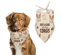 Una Mujer Que Ama A Los Corgis Bufanda De Mascota Ligero Bandana Triangular Clásico Baberos para Gatos para Vacaciones Cachorros Fiesta