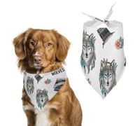Una Mujer Que Ama A Los Lobos Bufanda Triangular para Mascota Ajustable Bandana para Perros Ligero Baberos para Gatos para Bodas Vacaciones Accesorio