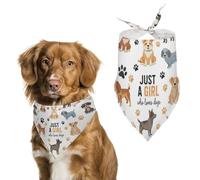 Una Mujer Que Ama A Los Perros Lindos Bufanda Triangular Ligero Bandana para Perros Duradero Baberos para Gatos para Fiesta Vacaciones Mascota