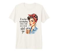 Una Mujer Sabia Dijo una Vez amas de casa Retro Camiseta Premium