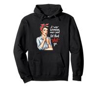 Una Mujer Sabia Dijo una Vez amas de casa Retro Sudadera con Capucha