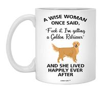 Una Mujer Sabia Dijo Una Vez: Divertida Mamá Golden Retriever Taza De Café Con Asa Tazas De Desayuno Chic Taza Para Cappuccino Escuela Leche Hogar 330Ml