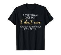 Una Mujer Sabia, Divertido Lema de Humor sarcástico para Mujeres Camiseta gráfica económica, Hombre, Negro, S