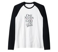 Una Nación Bajo Dios 250 Años Patriotismo Cristiano Camiseta Manga Raglan