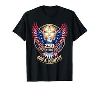 Una nación bajo Dios América 250 años USA Eagle Christian Camiseta