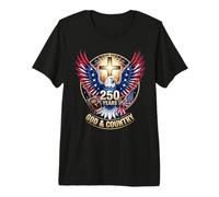 Una nación bajo Dios América 250 años USA Eagle Christian Camiseta Premium