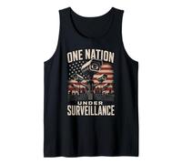 Una Nación Bajo Vigilancia Policía Estado Sin Privacidad 1984 Camiseta sin Mangas