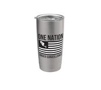 Una nación bajo vigilancia privacidad 1984 Patriot Act NSA Vaso térmico de acero inoxidable de doble pared
